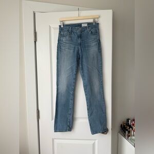 AG Adriano Goldschmied Light Blue Mari straight leg denim